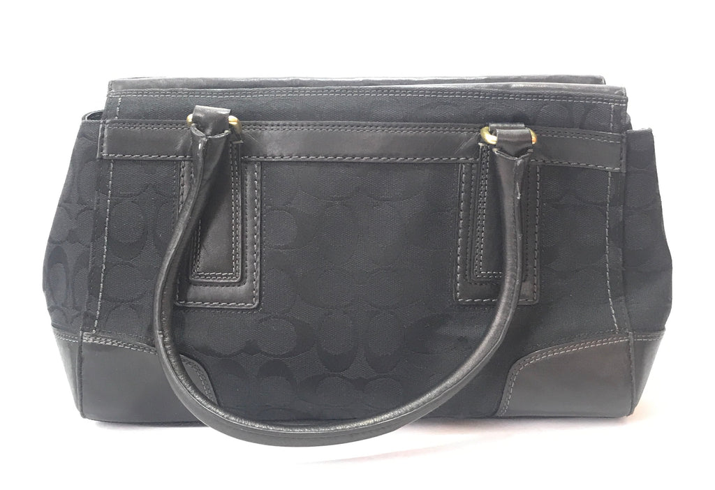 Coach Black Monogram Tote Bag | Pre Loved |