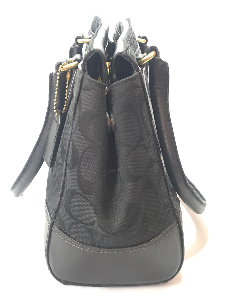 Coach Black Monogram Tote Bag | Pre Loved |