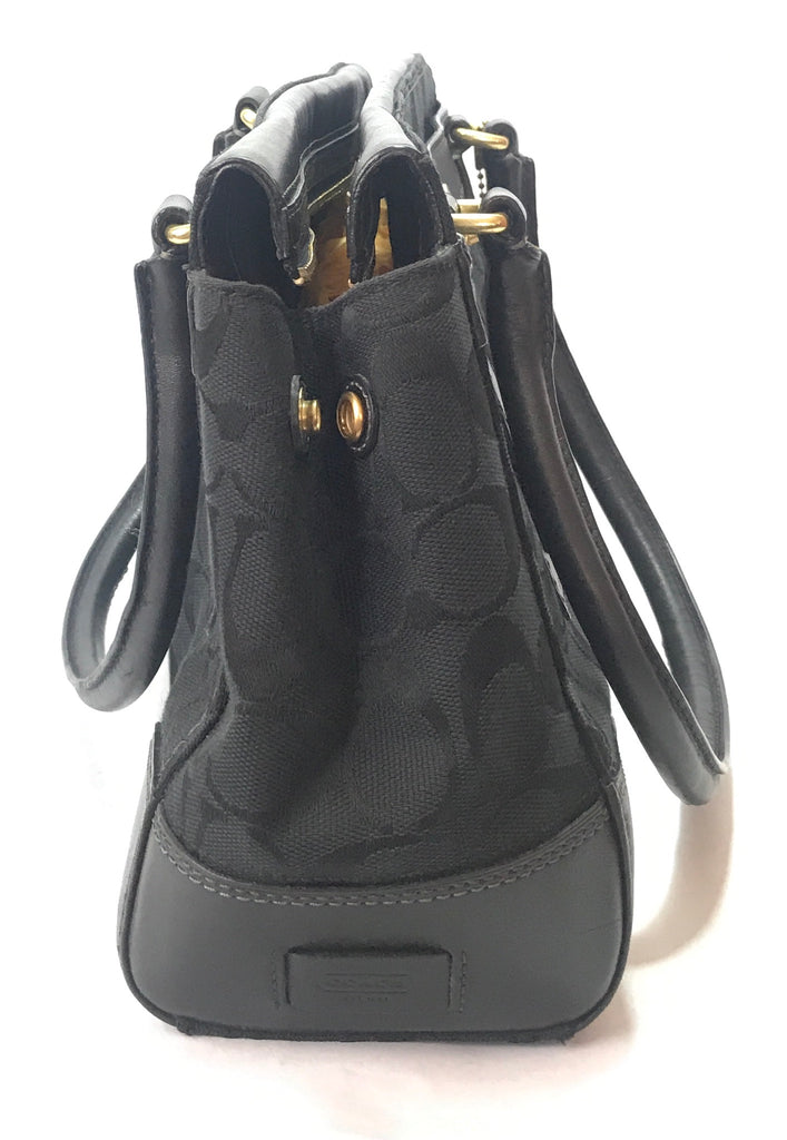 Coach Black Monogram Tote Bag | Pre Loved |