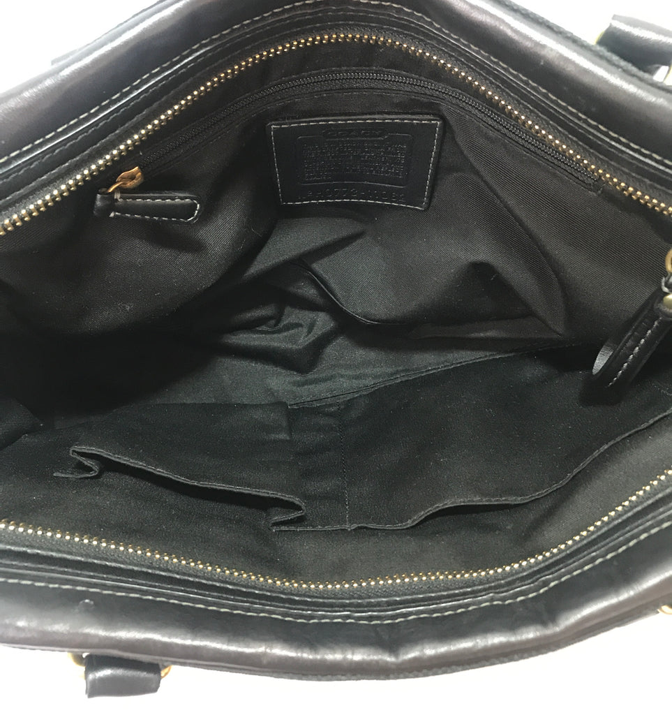 Coach Black Monogram Tote Bag | Pre Loved |