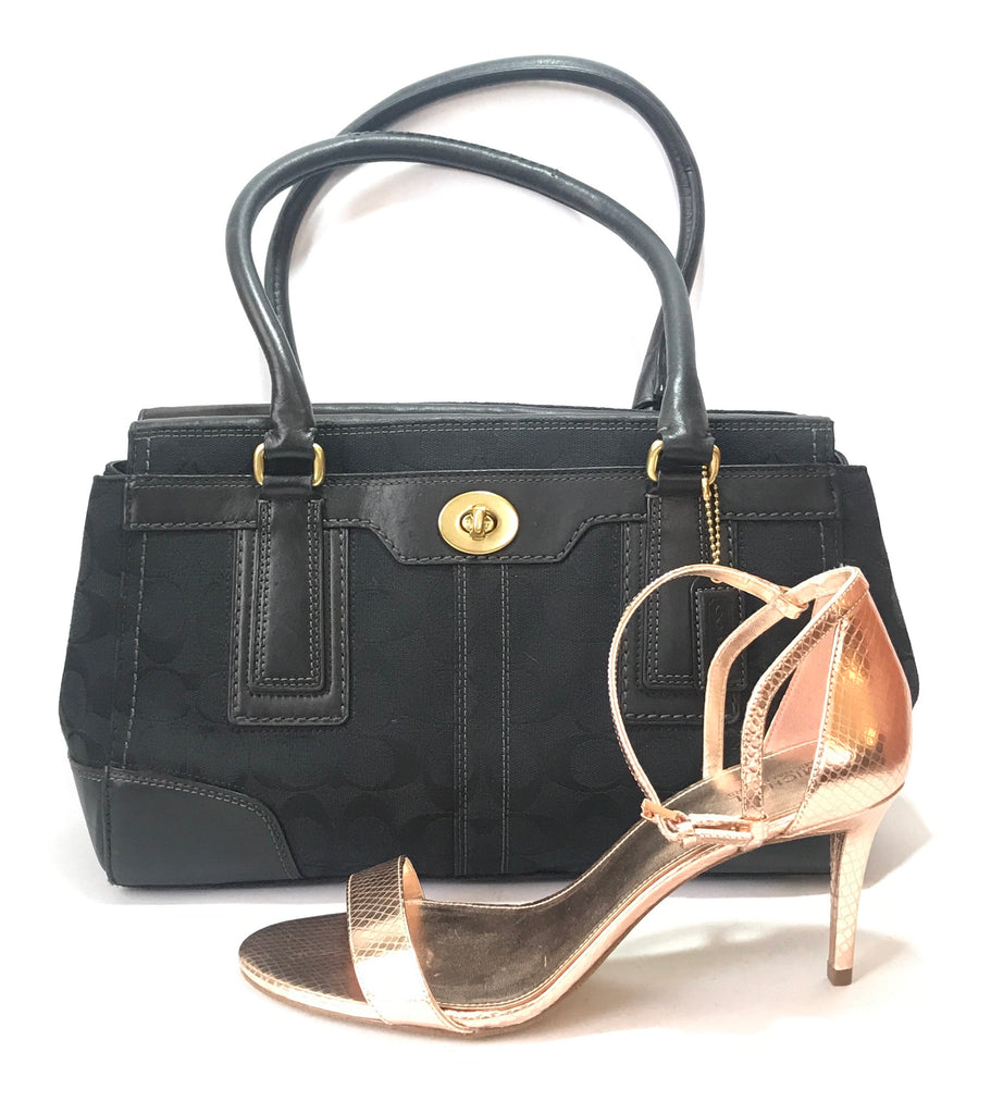 Coach Black Monogram Tote Bag | Pre Loved |