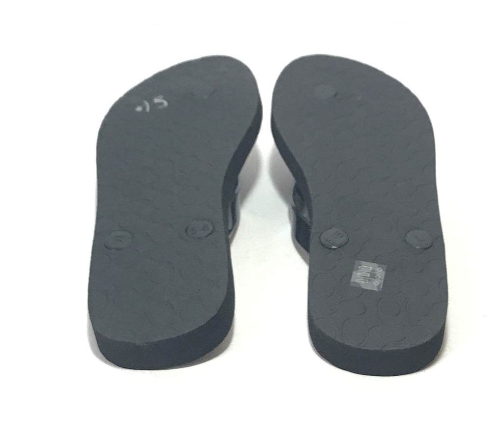 Coach Black Rubber Flip Flop Sandals | Brand New |