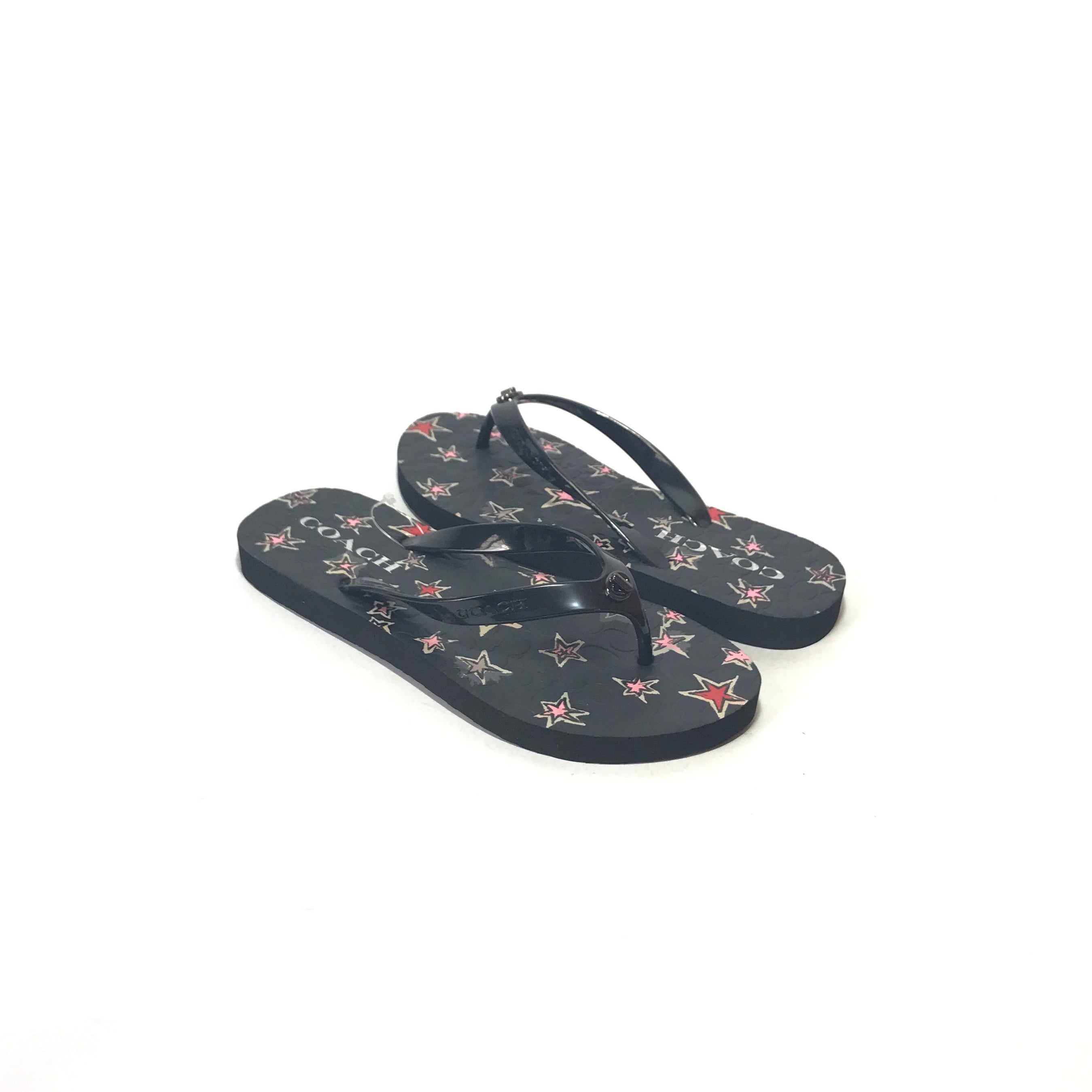 Coach rubber flip flops hot sale
