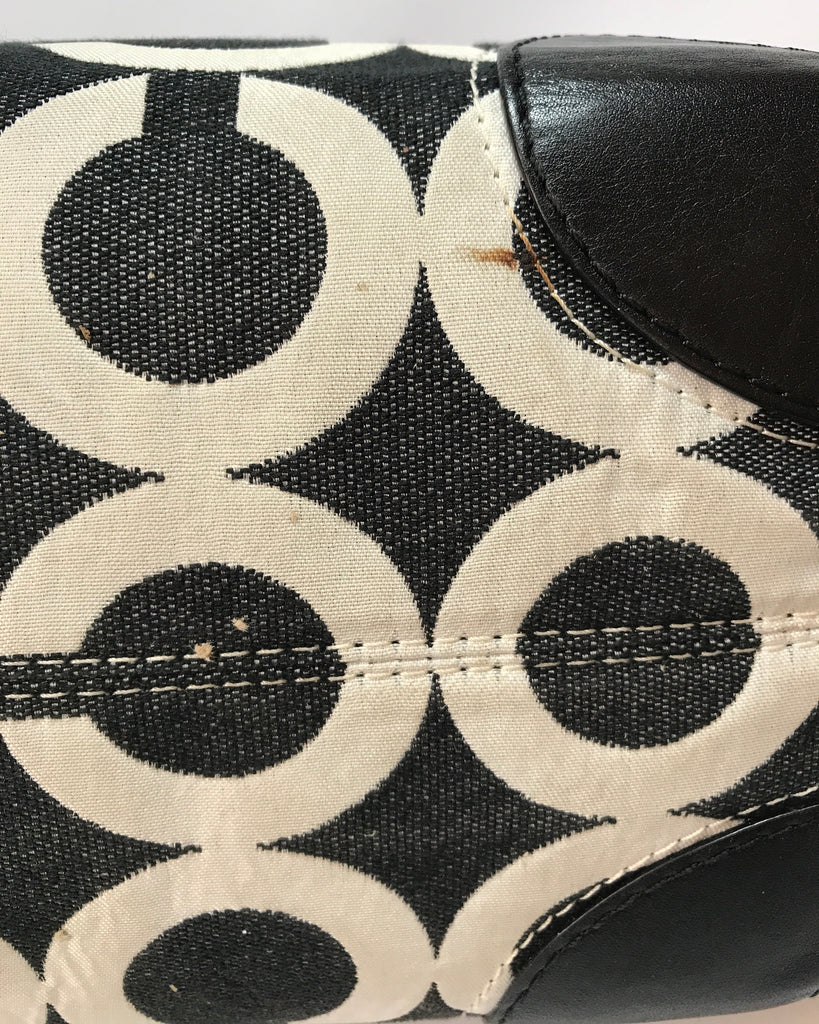 Coach Monogram Black & White Shoulder Bag | Gently Used | - Secret Stash