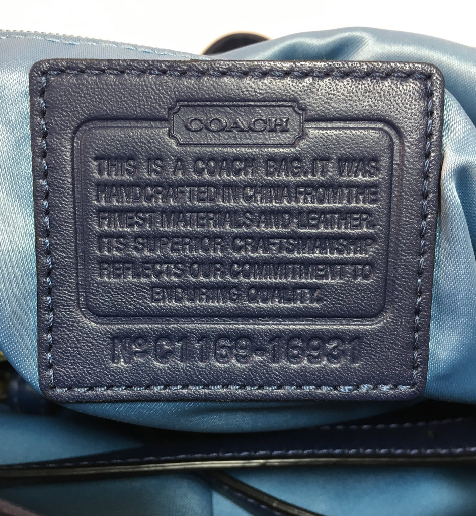 Coach Navy Blue Leather Shoulder Bag | Pre Loved | - Secret Stash