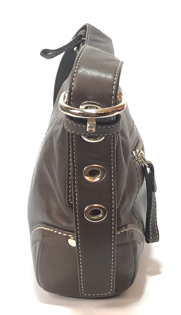 Coach Dark Brown Leather Shoulder Bag | Pre Loved |