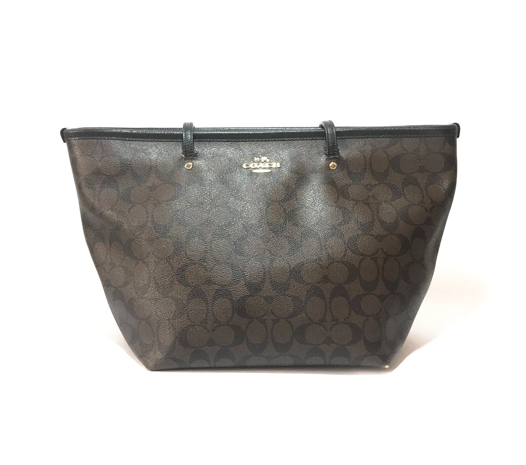 Coach Signature Monogram Canvas Tote | Pre Loved | - Secret Stash