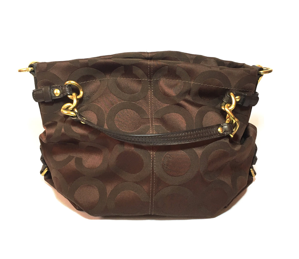 Coach Chocolate Brown Monogram Canvas Shoulder Bag | Gently Used | - Secret Stash