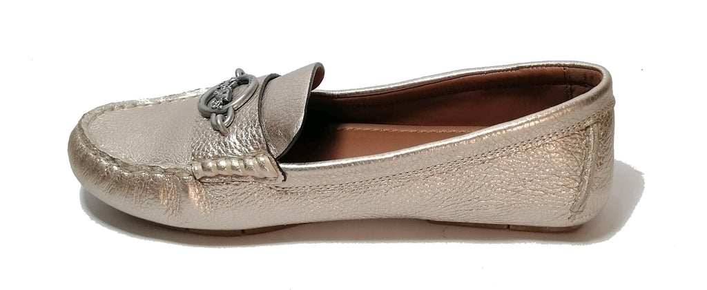 Coach 'Margot' Metallic Leather Loafers | Like New | | Secret Stash