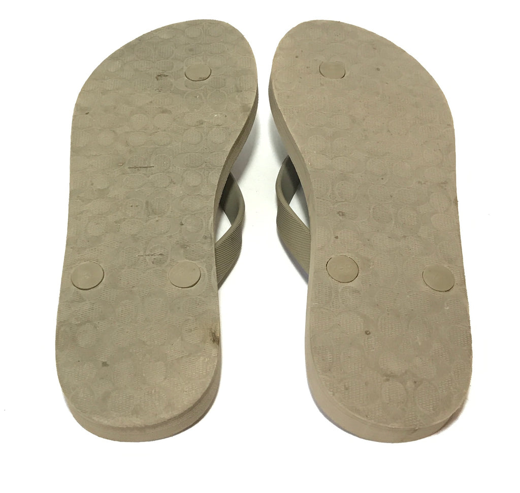 Coach Grey Rubber Flip Flops | Gently Used |