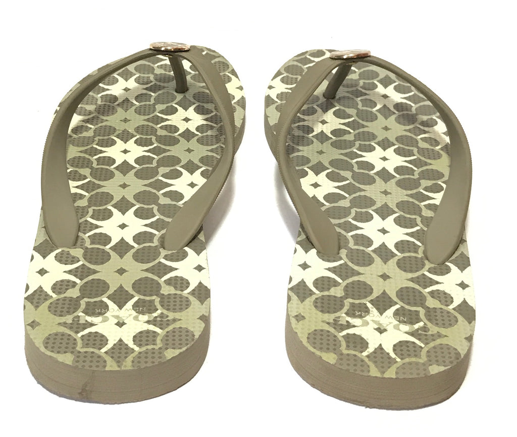 Coach Grey Rubber Flip Flops | Gently Used |