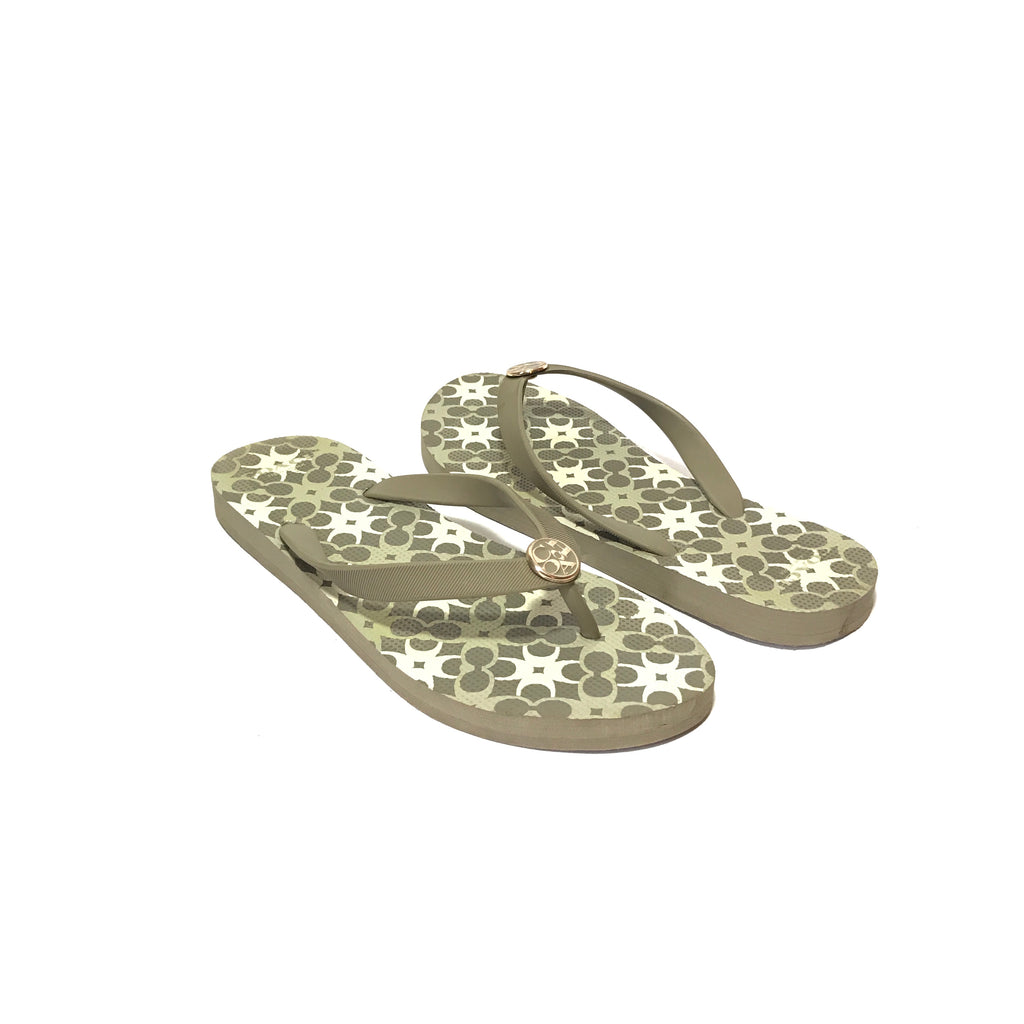 Coach Grey Rubber Flip Flops | Gently Used |