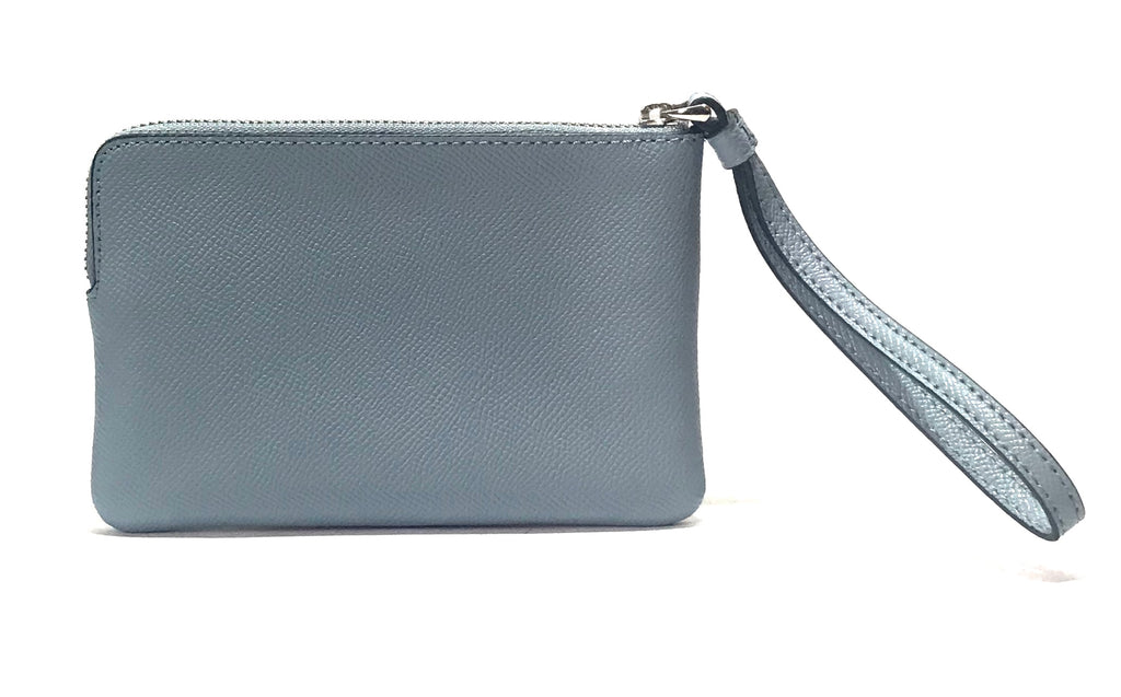 Coach Light Blue Leather Small Wristlet | Like New |