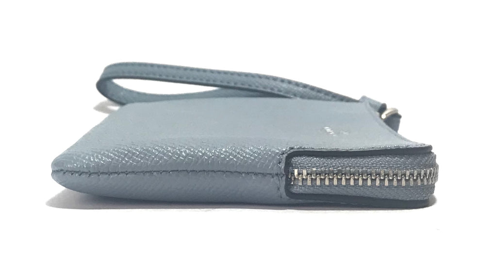 Coach Light Blue Leather Small Wristlet | Like New |
