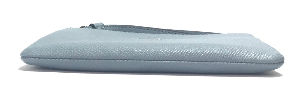 Coach Light Blue Leather Small Wristlet | Like New |