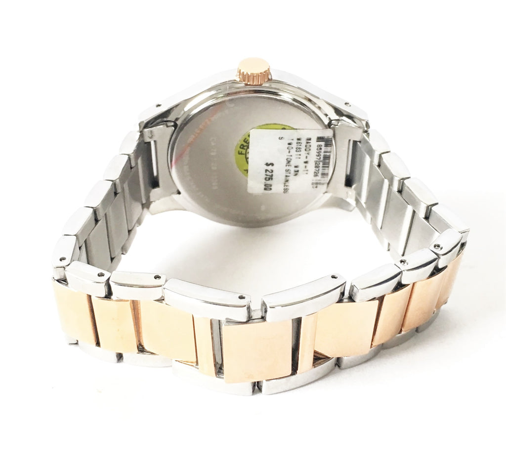 Coach Rose Gold & Silver Stainless Steel Rhinestone Bracelet Watch | Brand New | - Secret Stash
