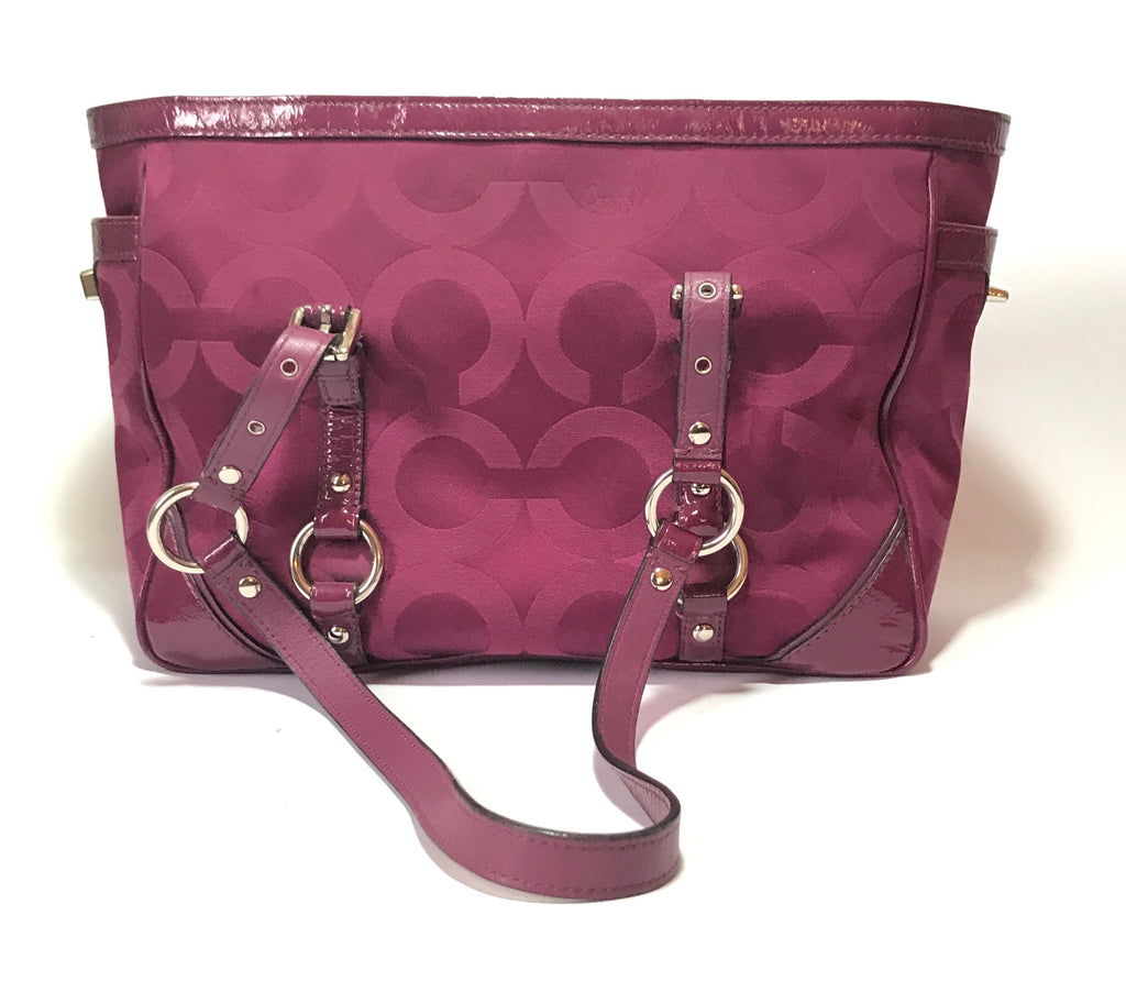 Coach Signature Collection Deep Purple Monogram Tote Bag | Pre Loved |