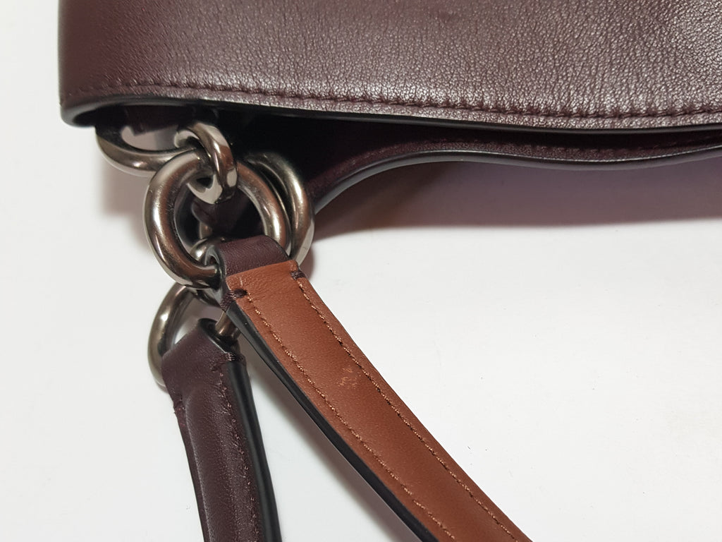 Coach Maroon and Brown Shoulder Bag | Gently Used |