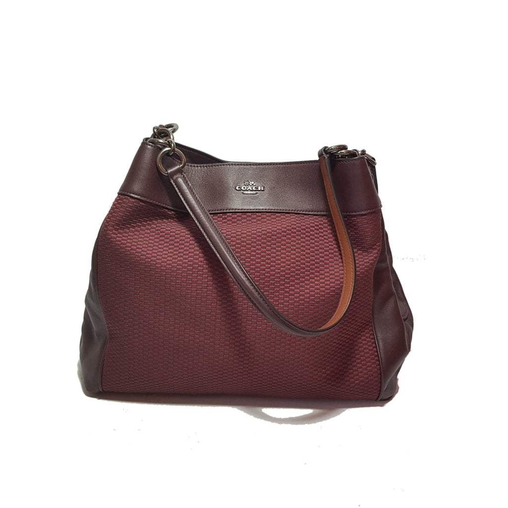Coach Maroon and Brown Shoulder Bag | Gently Used |