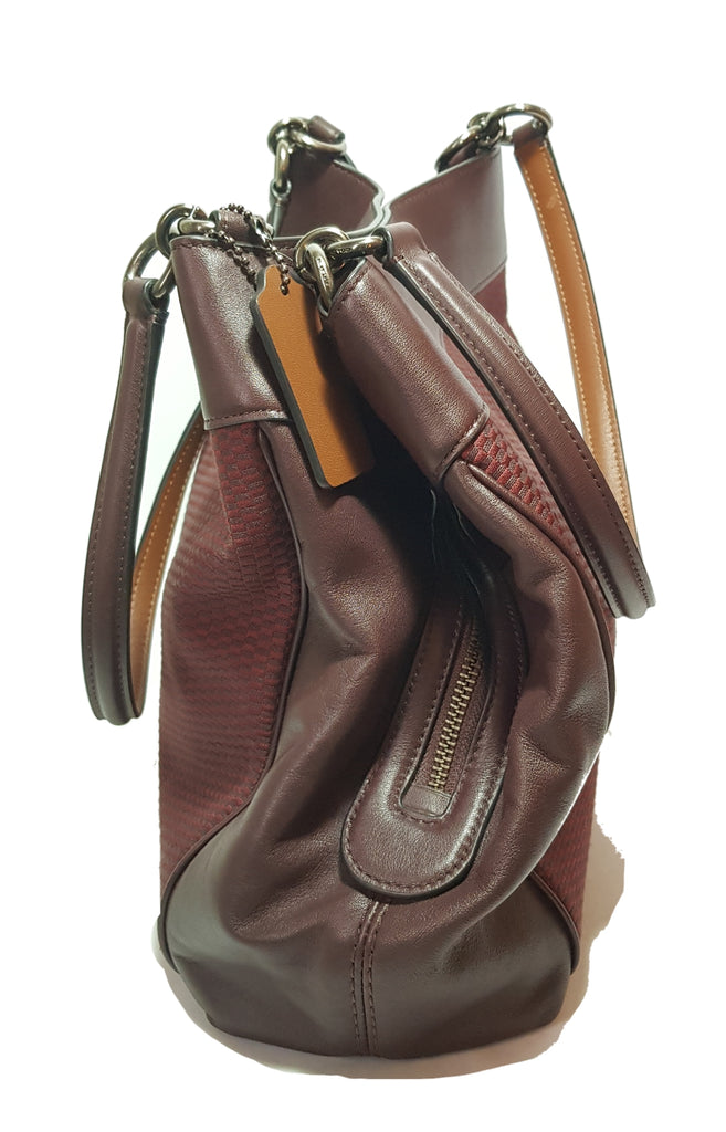 Coach Maroon and Brown Shoulder Bag | Gently Used |