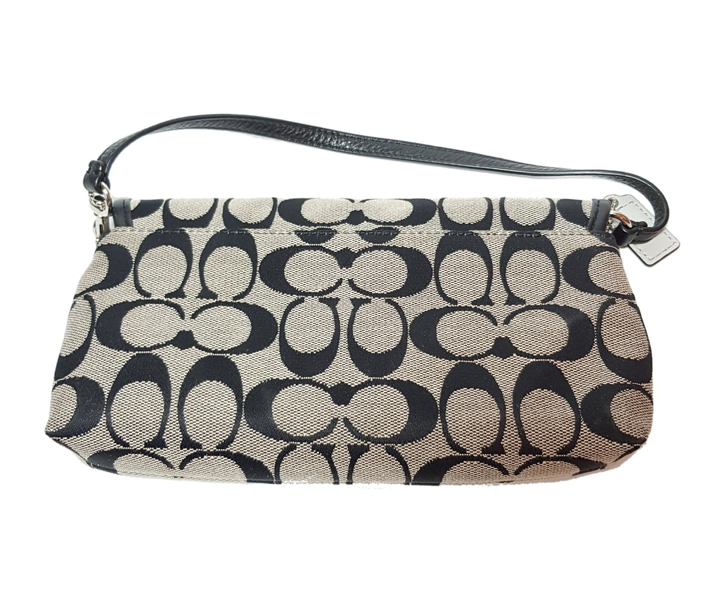 Coach Monogram Canvas Small Wristlet Purse | Like New |