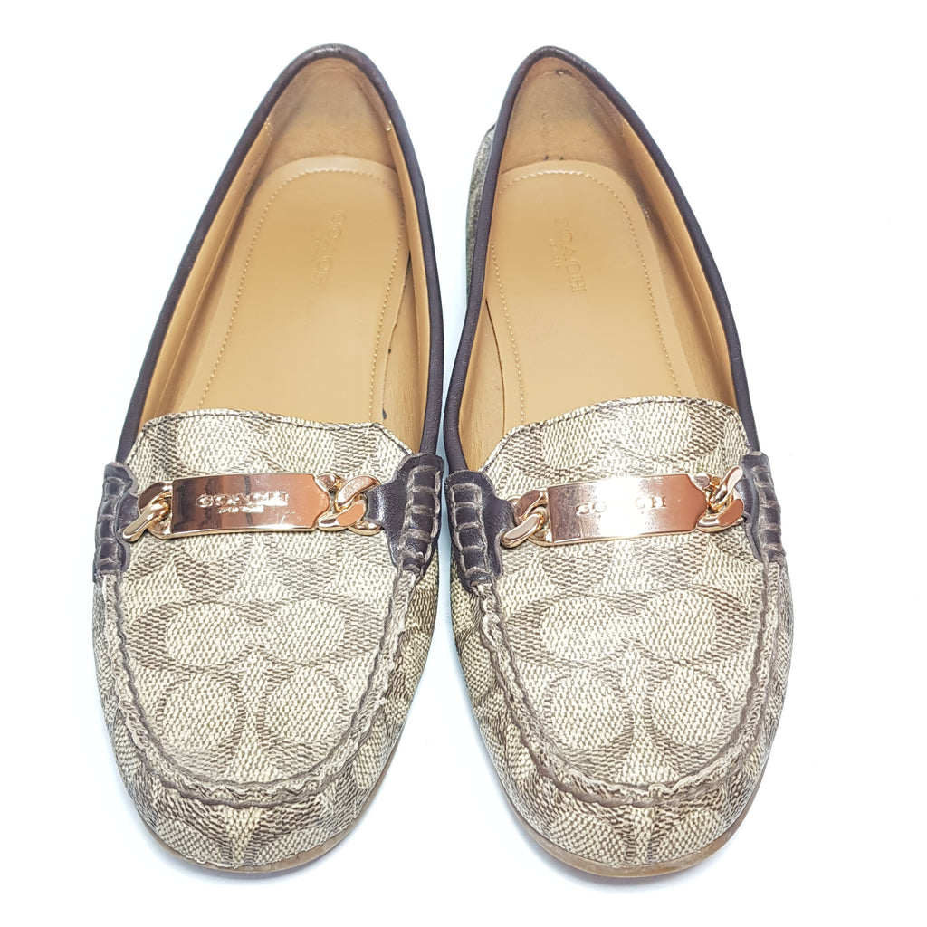 Coach Monogram Coated Canvas Loafers | Gently Used |