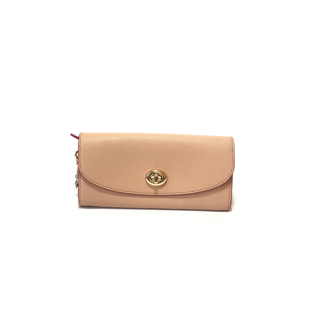 Coach Nude Pink Leather Envelope Wallet | Brand New |