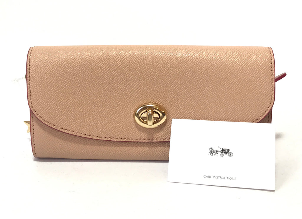 Coach Nude Pink Leather Envelope Wallet | Brand New |
