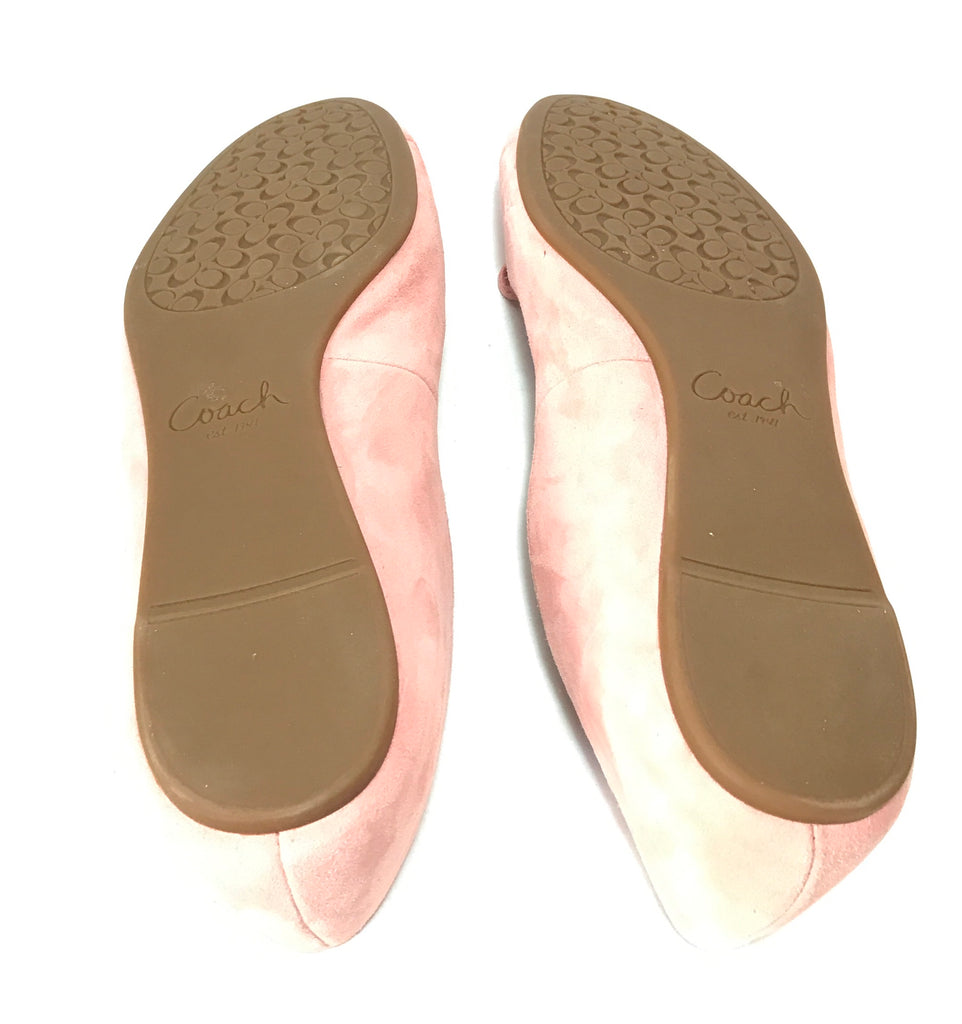 Coach Pink Suede Ballet Flats Brand New Secret Stash