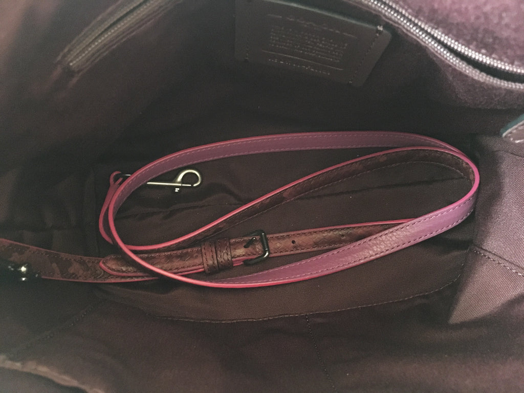 Coach Purple Pebbled Leather Bag | Like New | - Secret Stash