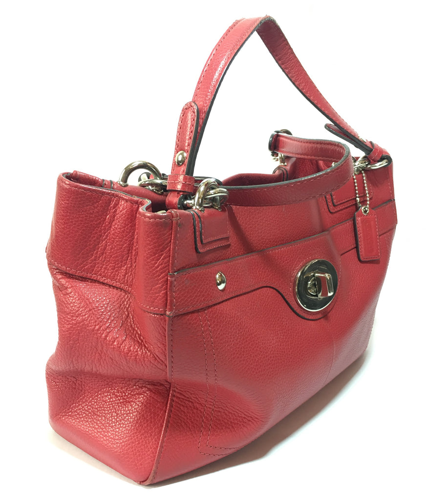 Coach Red Leather Tote Bag | Pre Loved | - Secret Stash
