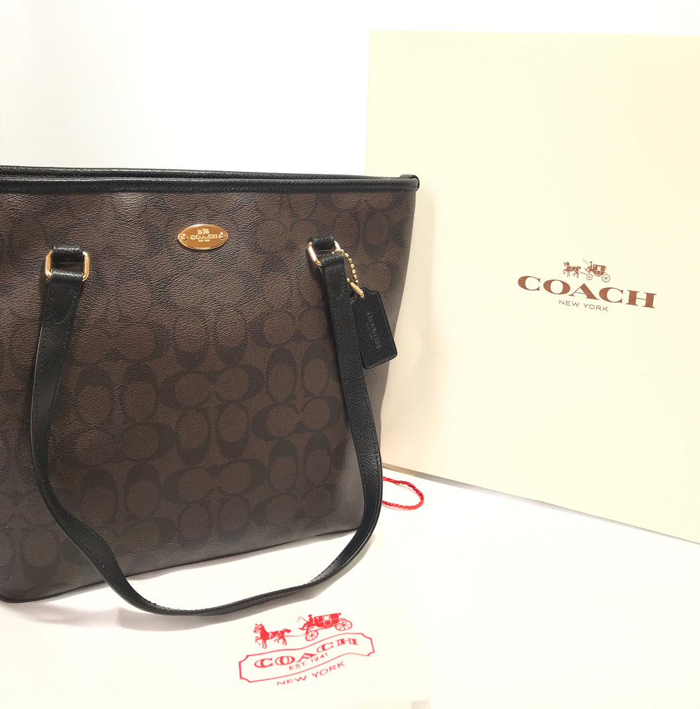 Coach Monogram Canvas with Leather Trim Tote | Gently Used |