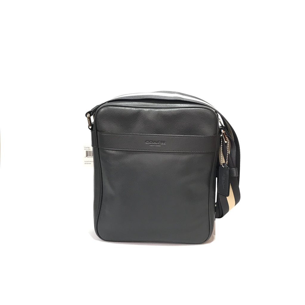 Coach Unisex Navy Leather Flight Bag | Brand New |