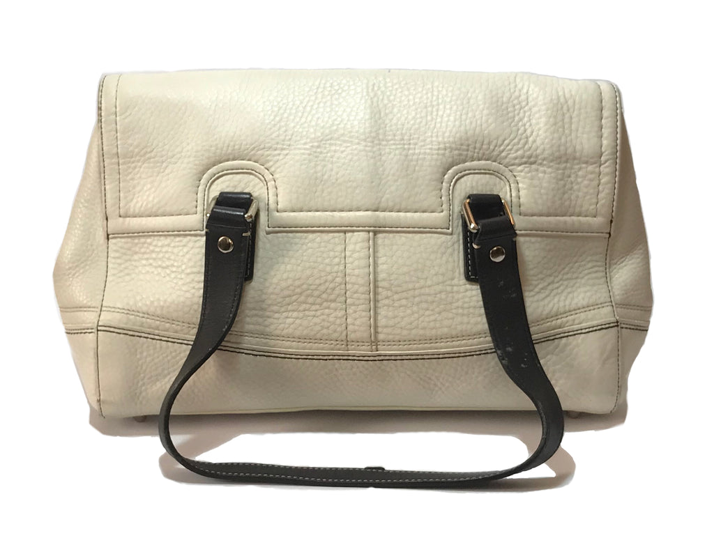 Coach White Pebbled Leather Shoulder Bag | Pre Loved | - Secret Stash