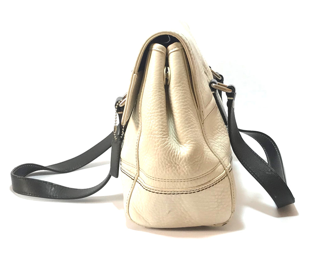 Coach White Pebbled Leather Shoulder Bag | Pre Loved | - Secret Stash