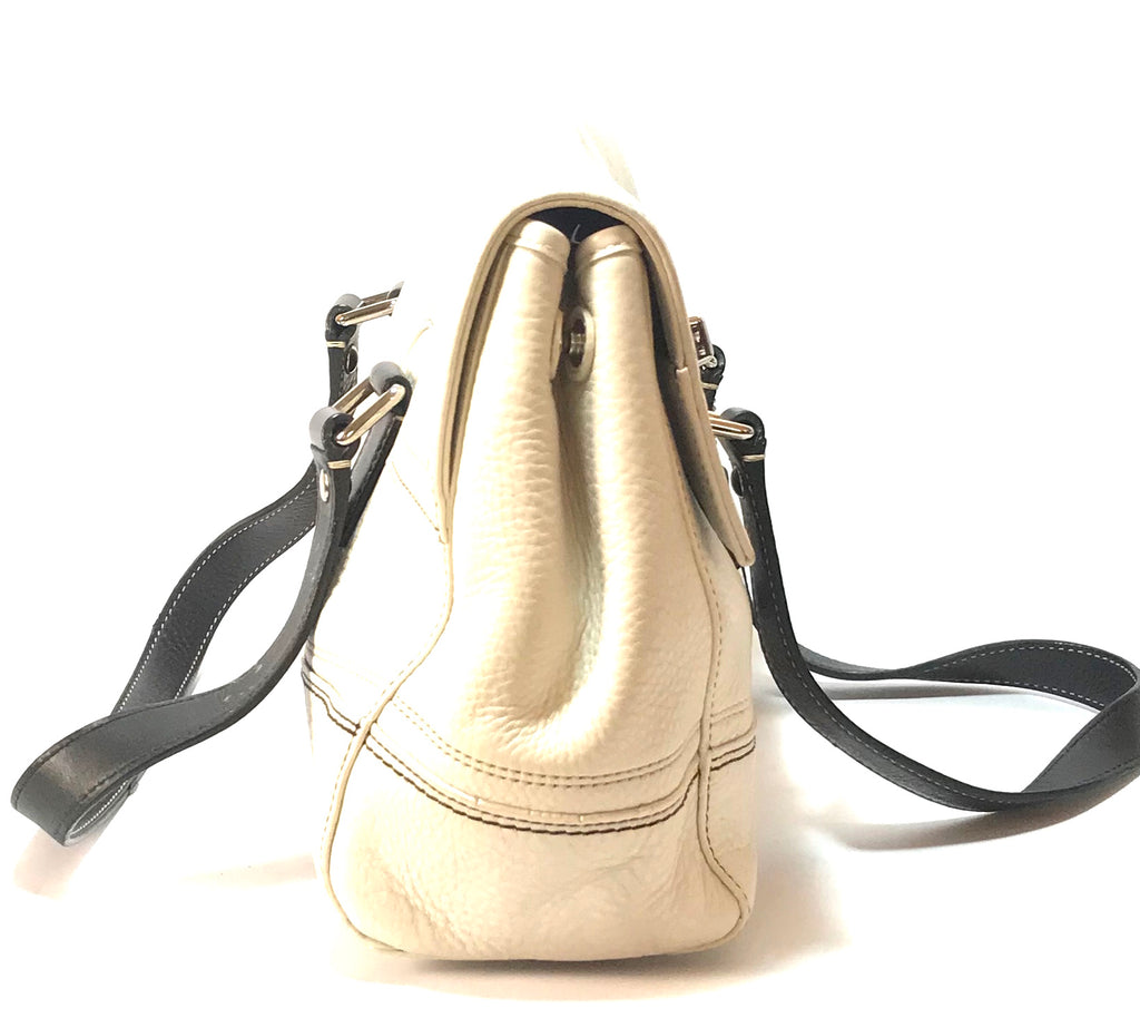 Coach White Pebbled Leather Shoulder Bag | Pre Loved | - Secret Stash