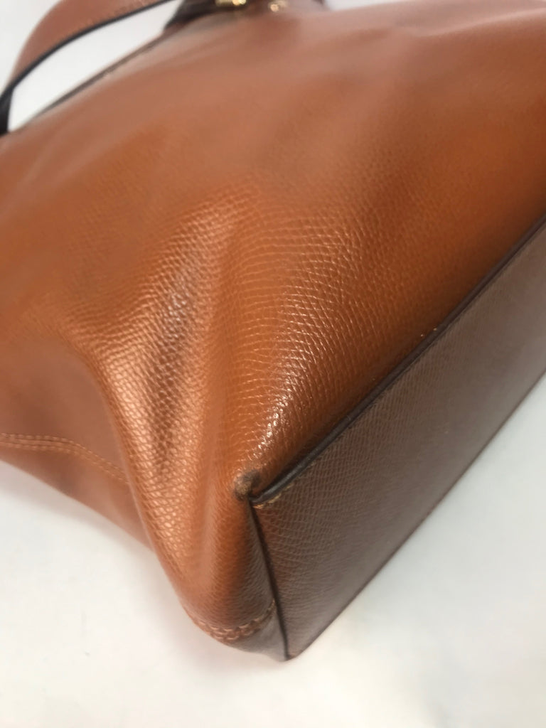 Coach Tan Pebbled Leather Tote Bag | Pre Loved |
