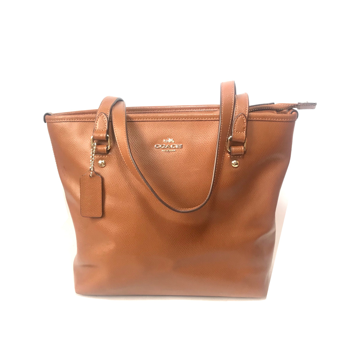 Coach Tan Pebbled Leather Tote Bag Pre Loved Secret Stash