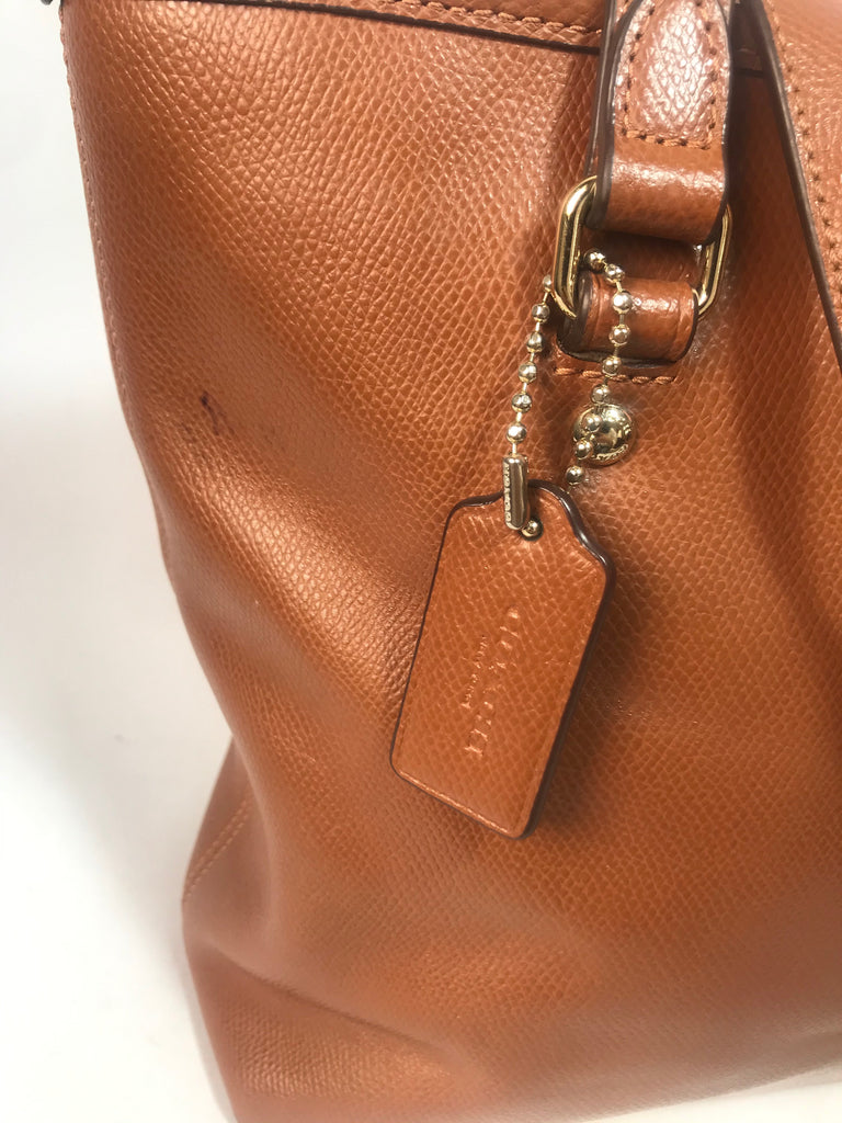 Coach Tan Pebbled Leather Tote Bag | Pre Loved |