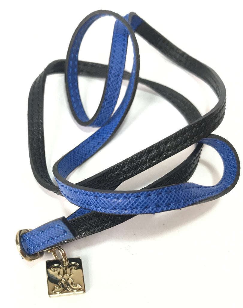 Coccinelle Navy & Black Leather Wraparound Bracelet | Like New |