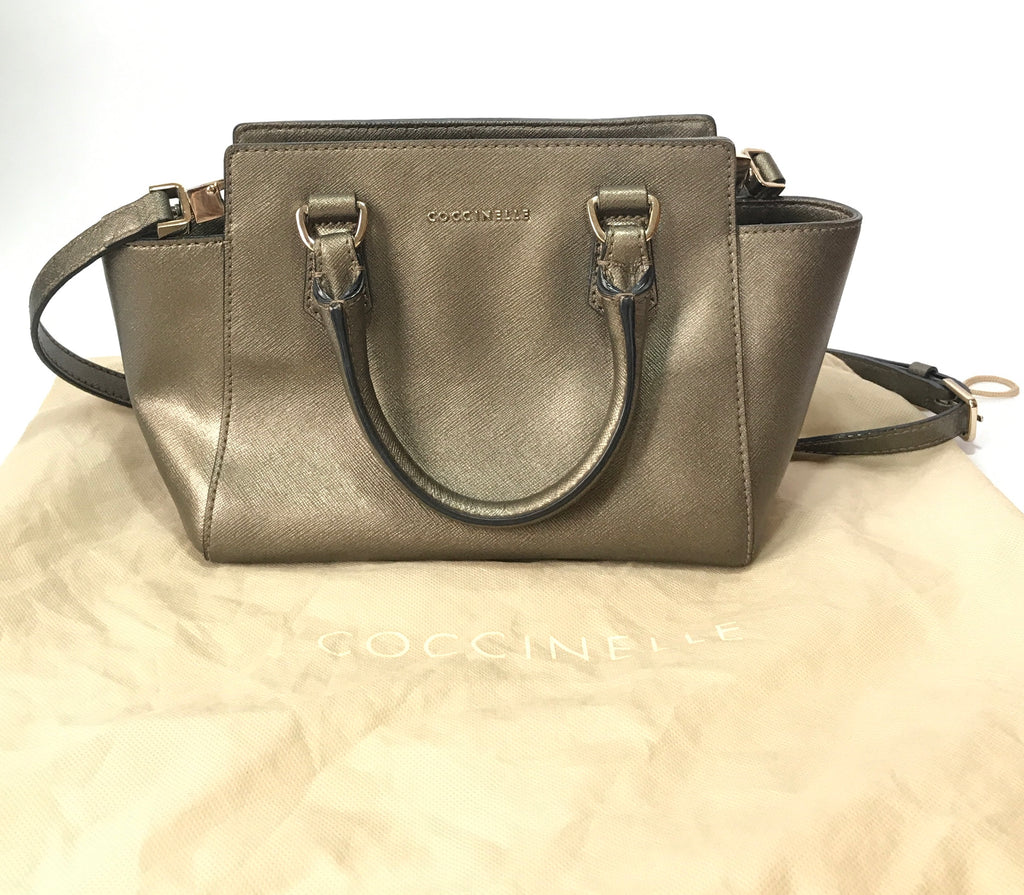 Coccinelle Pewter Mini Leather Cross Body Bag | Gently Used |