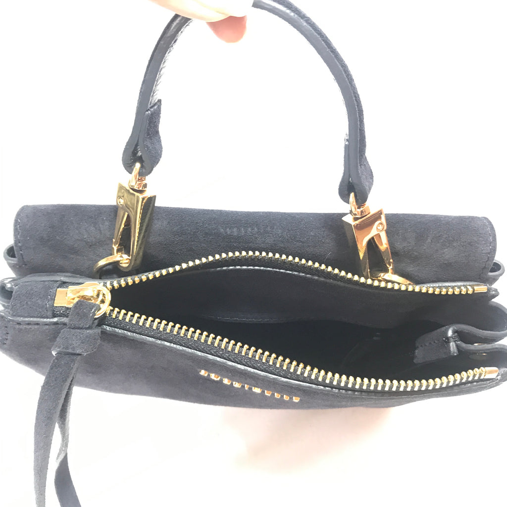 Coccinelle Suede Navy Satchel | Gently Used |