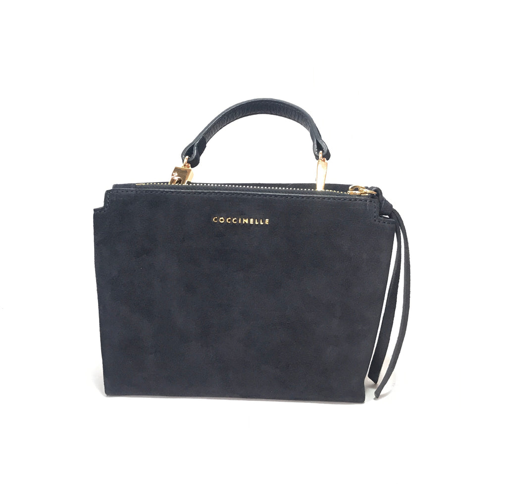 Coccinelle Suede Navy Satchel | Gently Used |