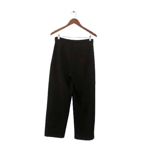 H&M Black Cropped Pants with Gold Buttons | Pre Loved |
