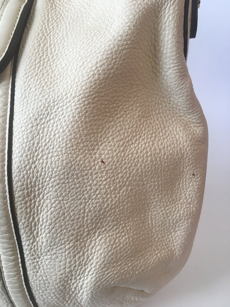 Tory Burch 'Amanda' White Leather Shoulder Bag | Pre Loved |