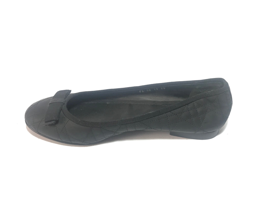 Christian Dior Quilted Black Leather Ballet Flats | Gently Used | - Secret Stash