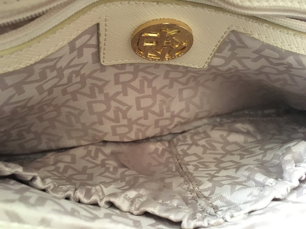 DKNY Beige Leather Shoulder Bag | Pre Loved | - Secret Stash