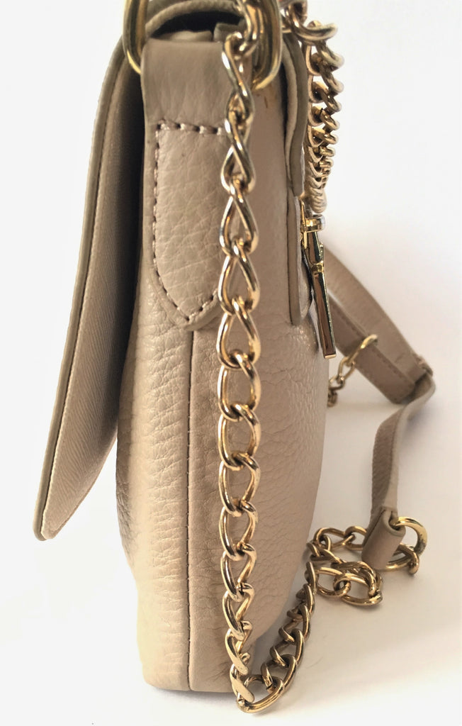 DKNY Beige Leather Shoulder Bag | Pre Loved | - Secret Stash