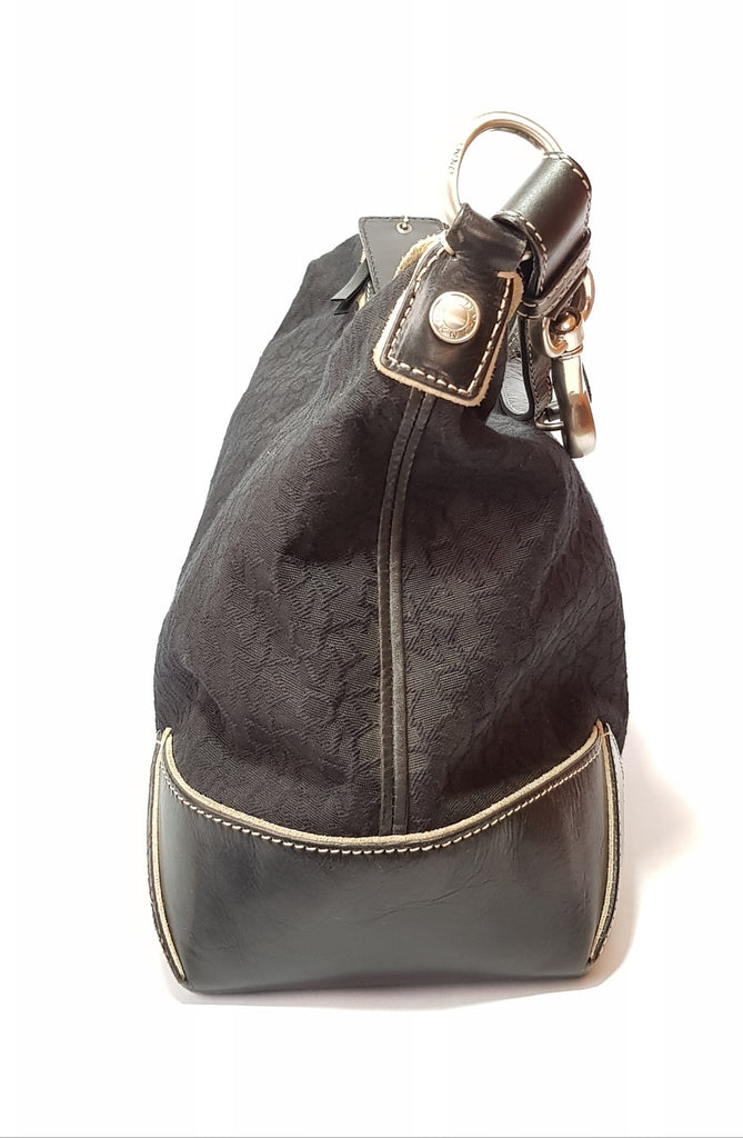 DKNY Black Monogram Shoulder Bag | Pre Loved |