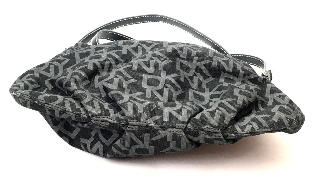 DKNY Black Monogram Cross Body Bag | Like New |